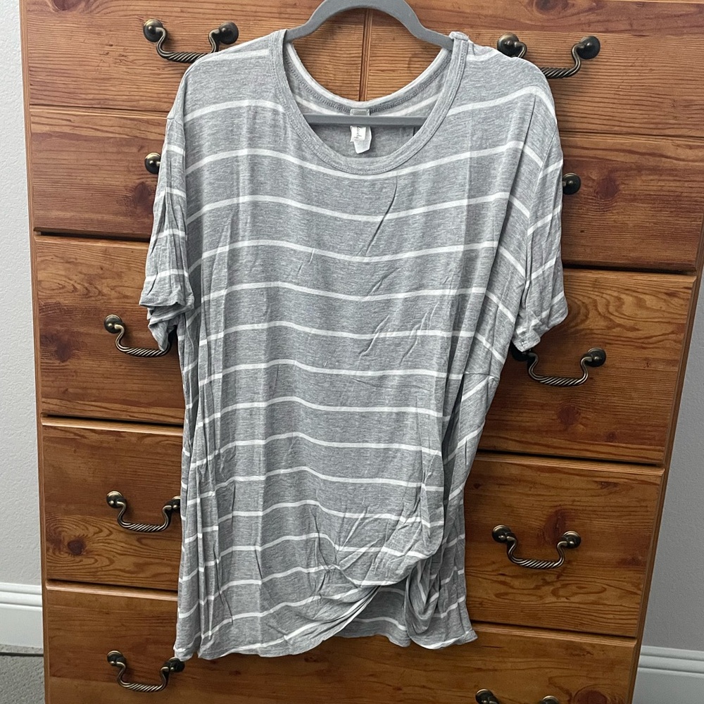 Gray Striped Women's Shirt